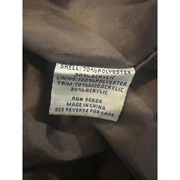 Tasha Polizzi Aztec Southwestern Blanket Coat Faux Fur Hooded Large *NO BELT* - Picture 10 of 16